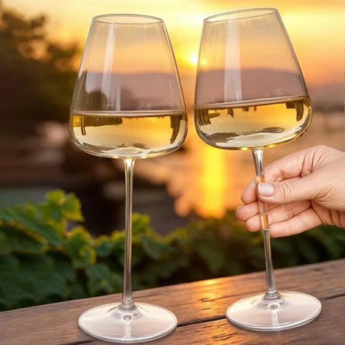2Pcs 600ml Burgundy Wine Crystal Glass Stemware Elegant Modern Stemmed Glass Goblets (BPA-Free, NO FDA) - 3
