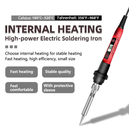 ANENG SL102 12Pcs 60W Fast Heating Design Electric Soldering Iron Kit with Replaceable Welding Head Set - US Plug - 2