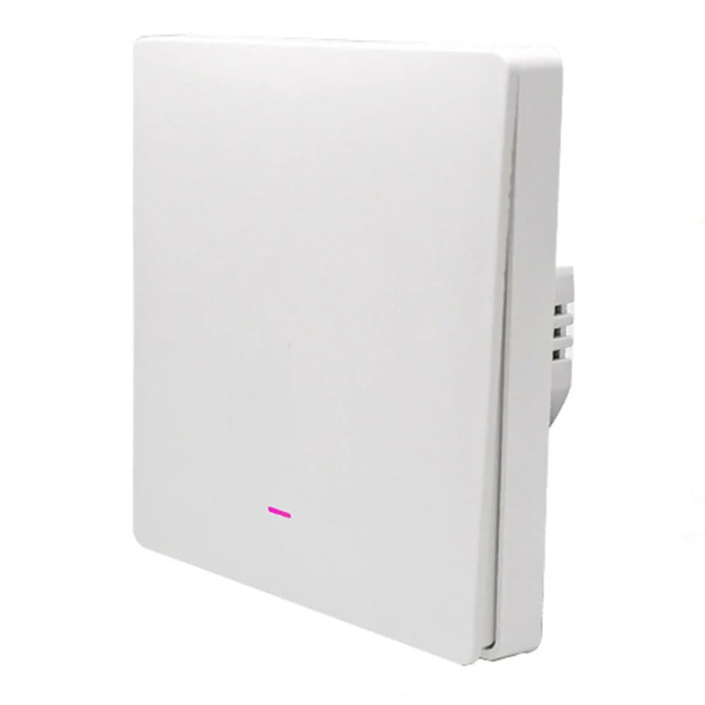 1-Gang Smart WiFi Switch Zero Fire Version Neutral Wire Fire Wire Required Voice Control Wall Switch Controller, EU Plug - 1