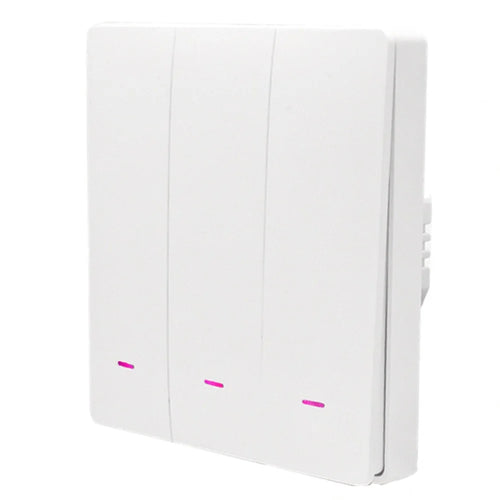 3-Gang Smart WiFi Switch TUYA APP Control European Standard Voice Control Wall Switch Controller Zero Fire Version, EU Plug - 1