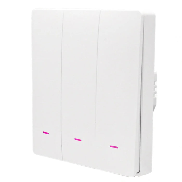 3-Gang Smart WiFi Switch TUYA APP Control European Standard Voice Control Wall Switch Controller Zero Fire Version, EU Plug - 1