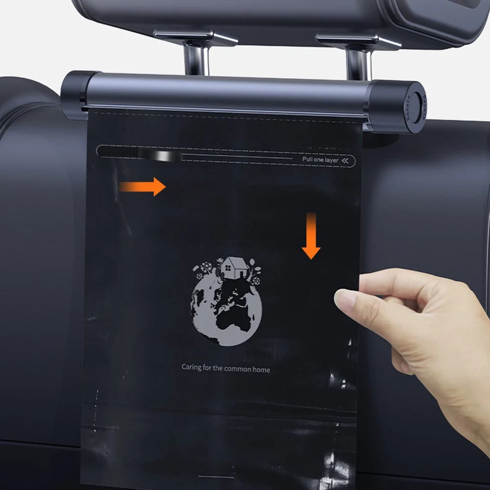 2 Rolls Multifunctional Car Rear Seat Garbage Bags Thicked Car Trash Storage Bags with Dispenser - 3