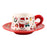 Christmas Ceramic Coffee Cup Mug Saucer Set with Spoon Xmas Gift - Red - 2