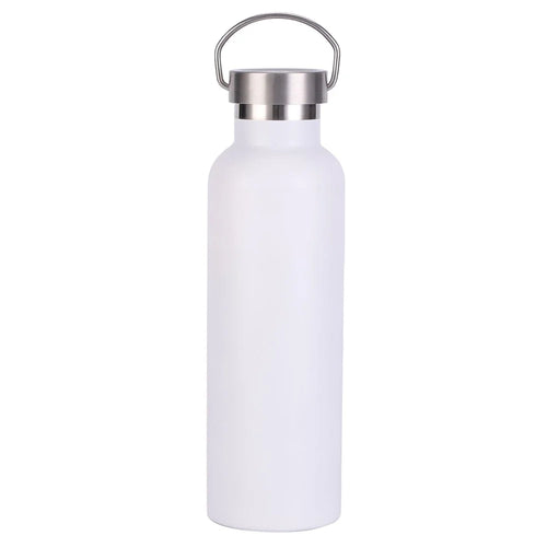 500ml Stainless Steel Water Bottle with Handle Outdoor Sports Insulated Cup (BPA Free, No FDA) - White - 1