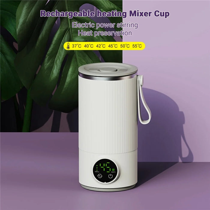 18W Wireless Rechargeable 6000mAh Bottle Warmer Stainless Steel+PP Milk Defrosting Device With EU Plug - 4