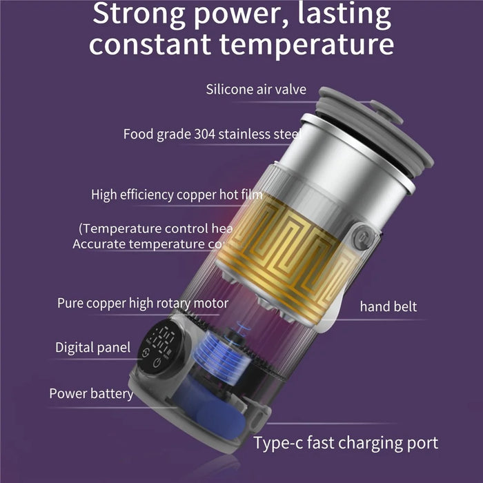 18W Wireless Rechargeable 6000mAh Bottle Warmer Stainless Steel+PP Milk Defrosting Device With EU Plug - 6
