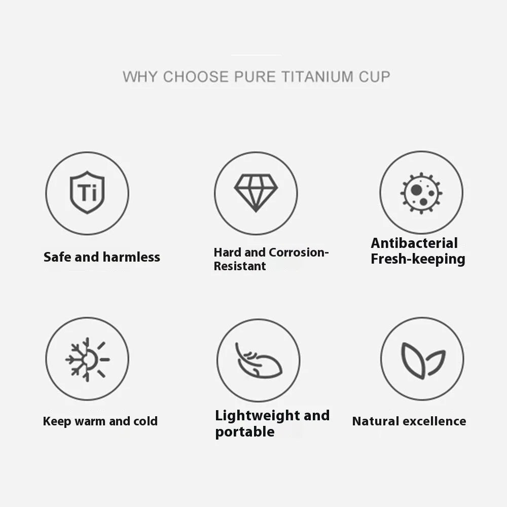 DONGHUIYUAN HA-08 550ml Pure Titanium Insulated Cup Portable Water Bottle with Cup Sleeve (BPA Free, No FDA) - Gold+Pink - 2