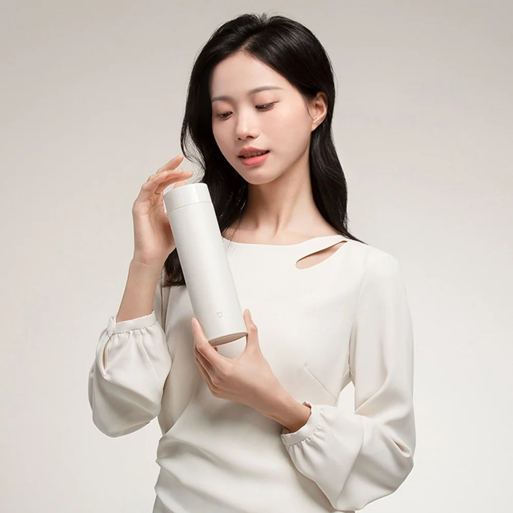 XIAOMI MIJIA MJBWB01PL 500ml Insulated Thermal Water Bottle 316L Stainless Steel Drinking Bottle for Office Travel (Chinese Version) (BPA Free, No FDA) - White - 7