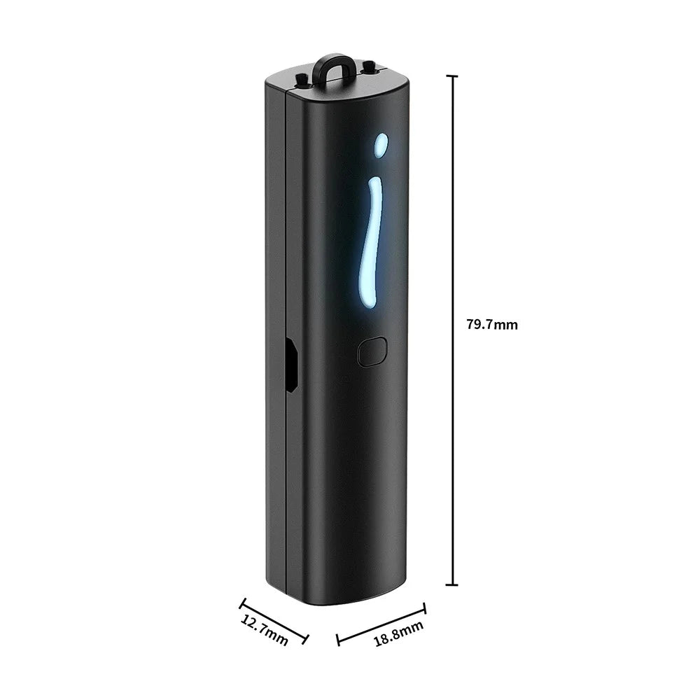 Mini Portable Air Purifier Wearable Necklace USB Air Cleaner Negative Ion Generator Personal Air Freshener for Adults - Black - 7