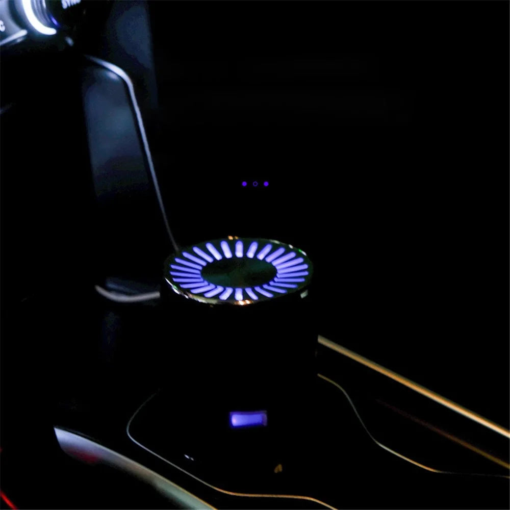 CZ-F16 USB Rechargeable Portable Air Purifier Car Air Purifier with Colorful Night Light - Green - 3