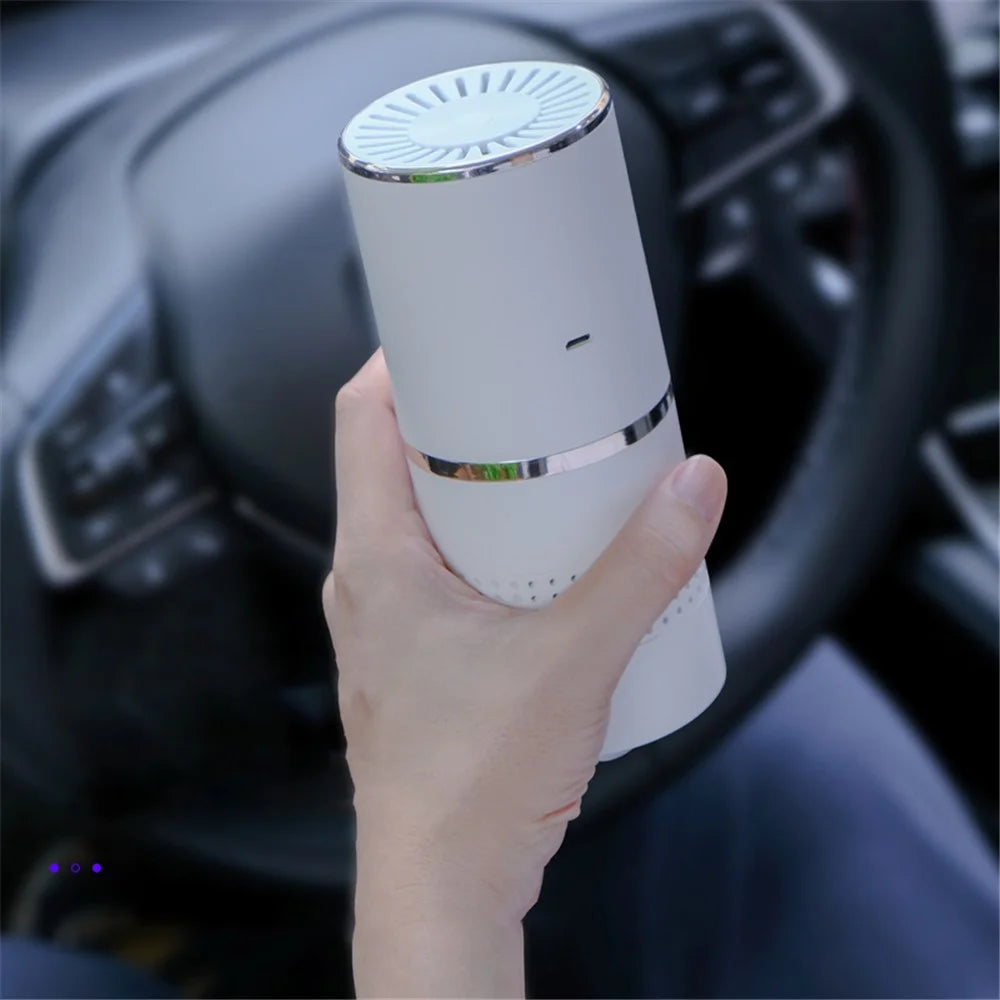 CZ-F16 USB Rechargeable Portable Air Purifier Car Air Purifier with Colorful Night Light - Green - 5