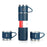 500ml 304 Stainless Steel Vacuum Insulated Water Bottle Leakproof Water Cup Mug with 3 Lid Cover (without FDA Certificate) - Blue - 1
