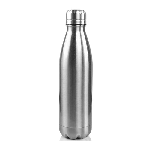 JUNSUNMAY 350ml 304 Stainless Steel Double Layer Vacuum Insulation Cup Cycling Water Bottle (BPA-Free, No FDA Certification) - Steel Color - 1