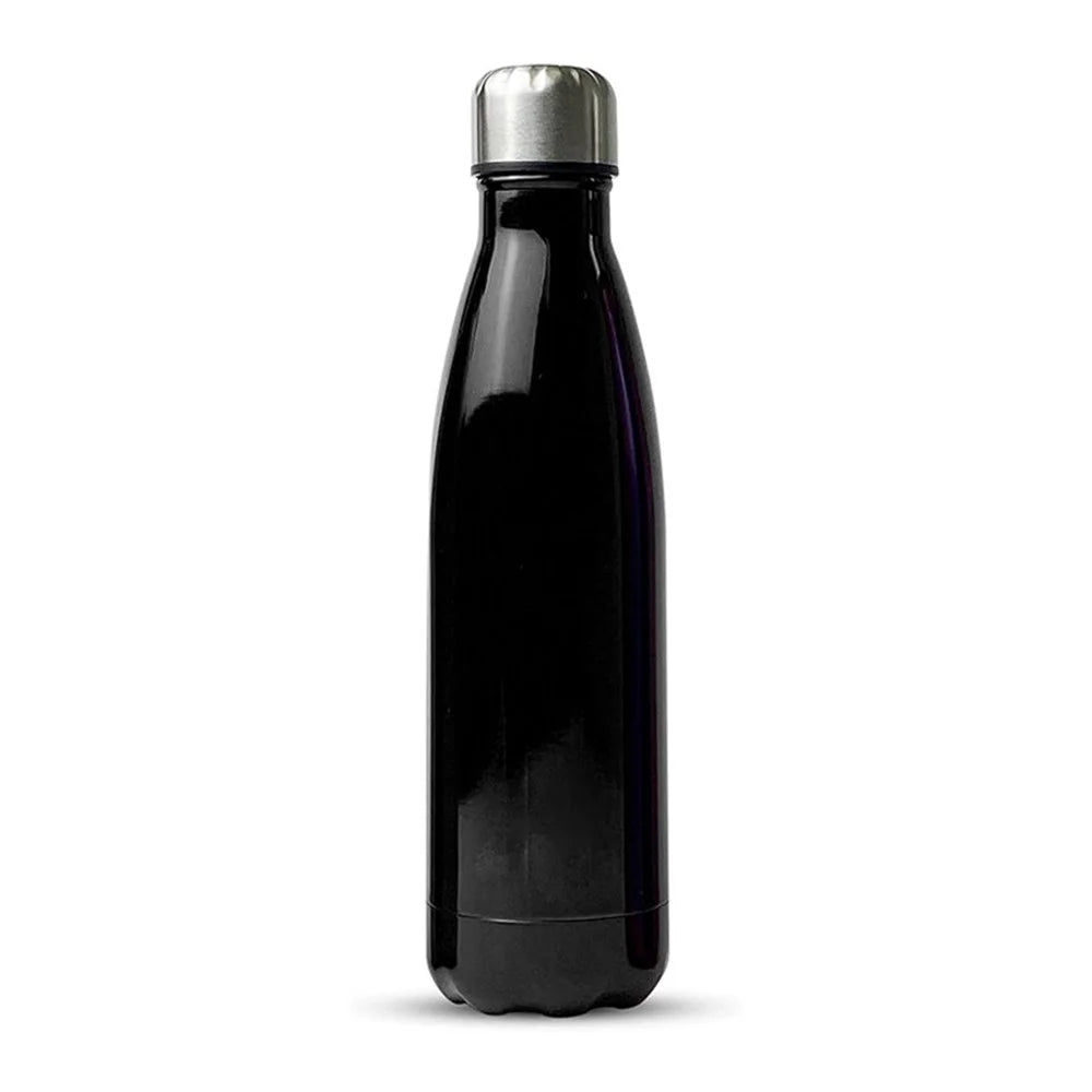 JUNSUNMAY 750ml 304 Stainless Steel Double Layer Insulated Cup Office School Gym Water Bottle (BPA-Free, No FDA Certification) - Black - 1