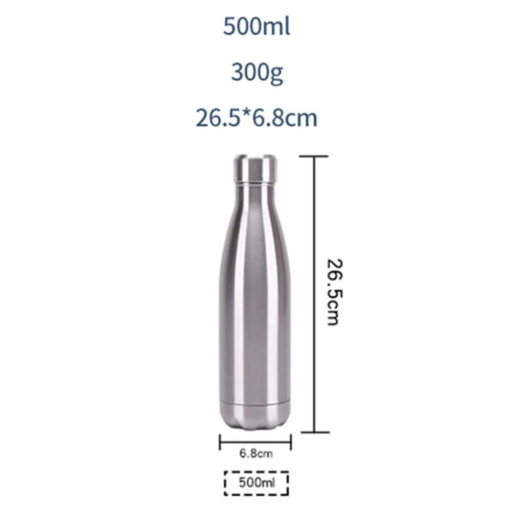 JUNSUNMAY 500ml 304 Stainless Steel Vacuum Insulated Cup Office School Outdoor Water Bottle (BPA-Free, No FDA Certification) - Red - 7