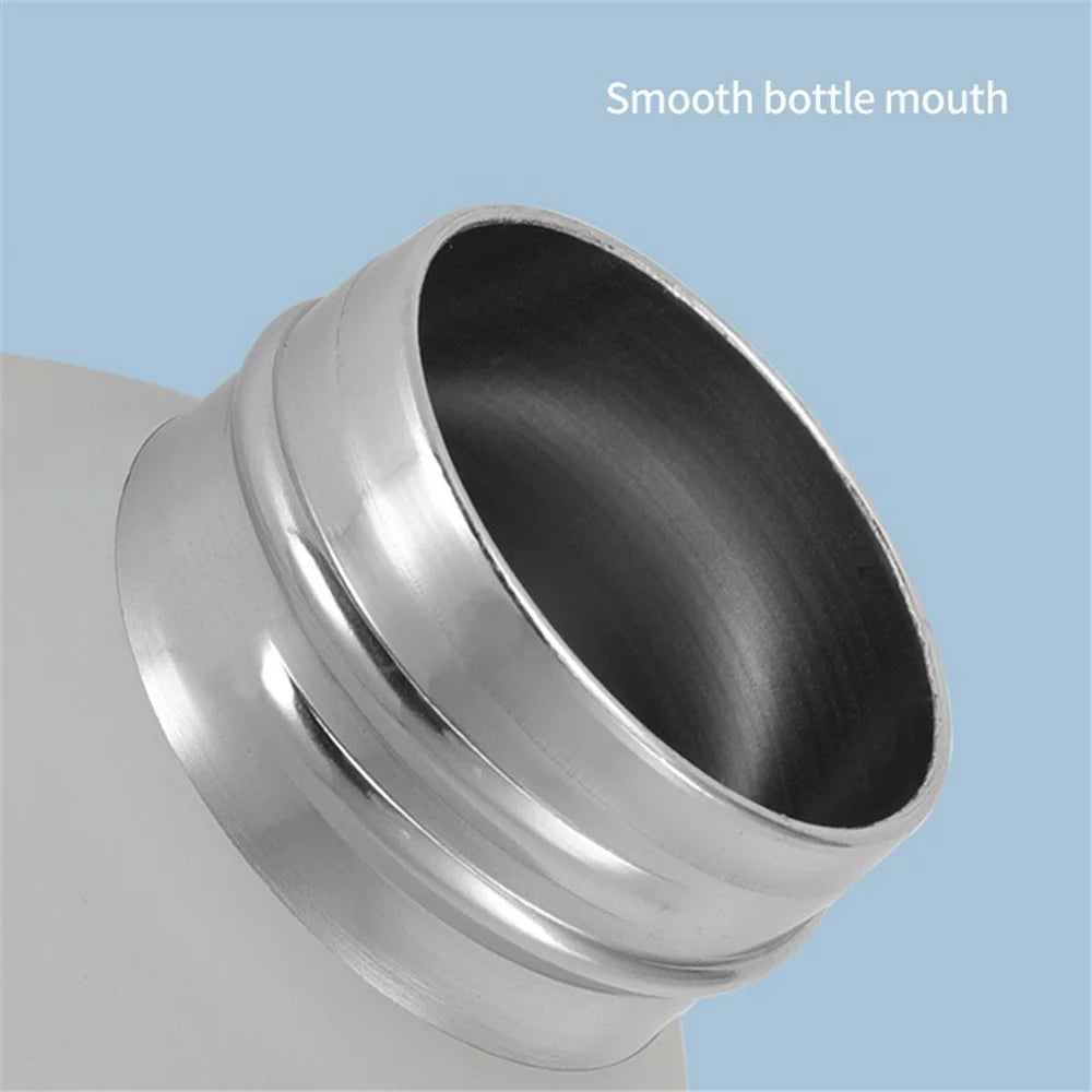 JUNSUNMAY 750ml Candy Color Rubber Paint 304 Stainless Steel Vacuum Water Bottle (BPA Free, No FDA Certificate) - Light Blue - 6
