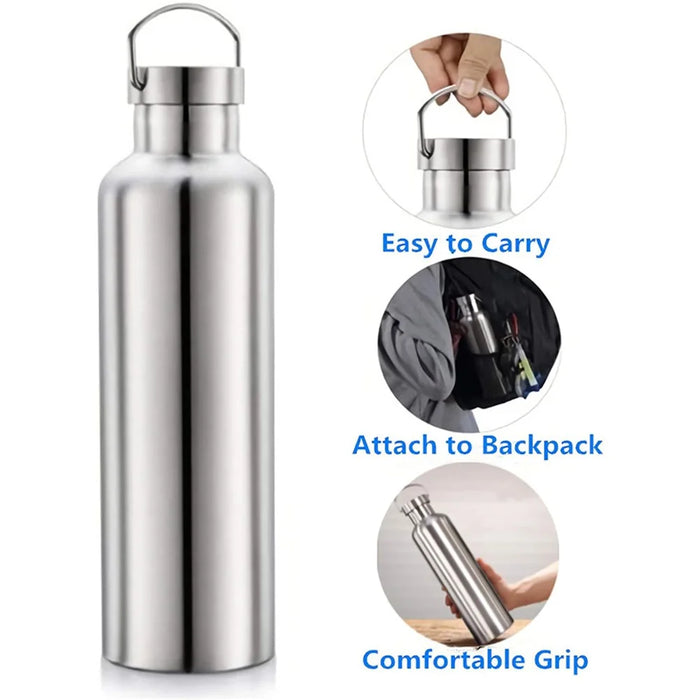 JUNSUNMAY 1000ML 304 Stainless Steel Water Bottle Thermal Insulated Kettle (BPA-Free, No FDA Certified) - 3