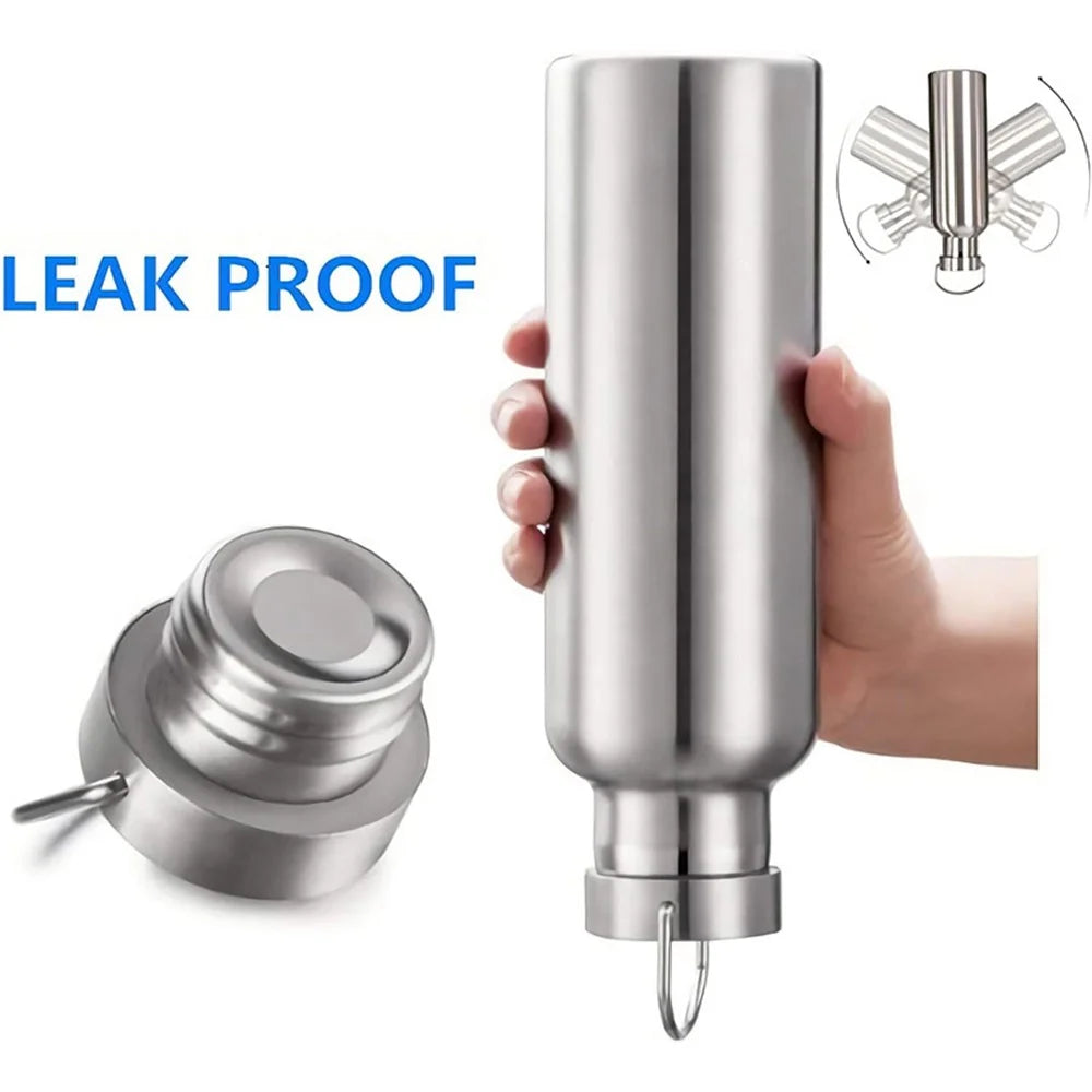 JUNSUNMAY 500ML Wide Mouth 304 Stainless Steel Water Bottle Portable Kettle (BPA-Free, No FDA Certified) - 5