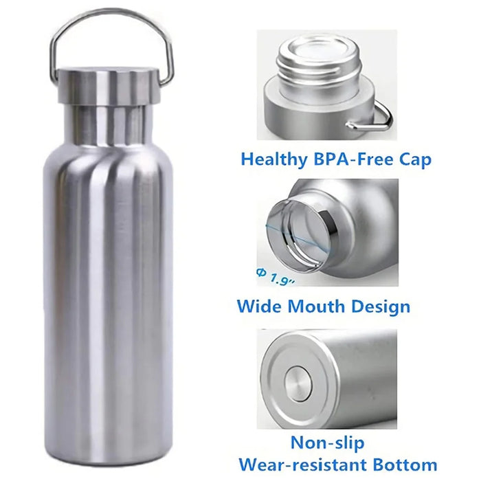 JUNSUNMAY 350ML Thermal Insulated 304 Stainless Steel Water Bottle Camping Kettle (BPA-Free, No FDA Certified) - 4