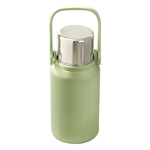 800ml Water Cup Stainless Steel Insulated Kettle with Strainer and Long Strap for Outdoor Sports (BPA Free, No FDA Certificate) - Light Green - 1