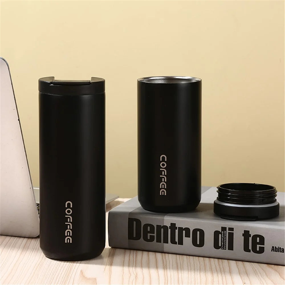500ml 304 Stainless Steel Insulated Cup Car Office School Water Bottle (BPA-Free, No FDA Certification) - Black - 1