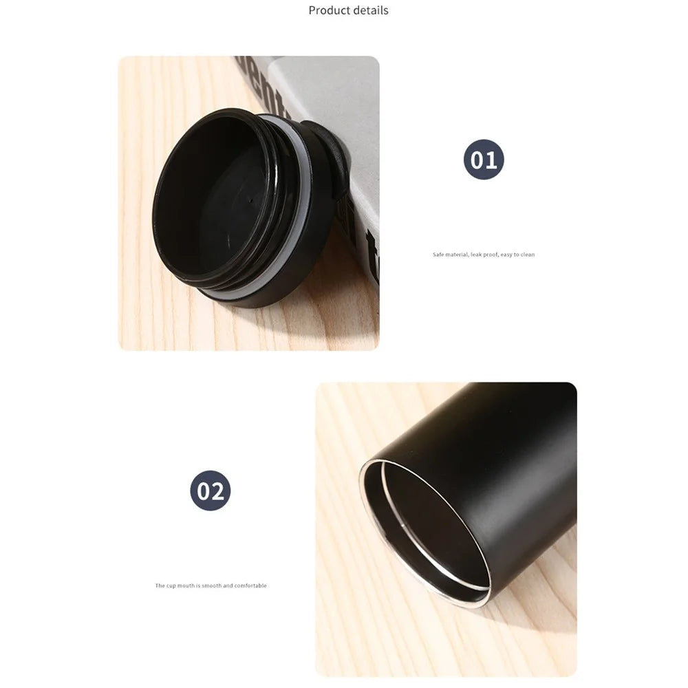 500ml 304 Stainless Steel Insulated Cup Car Office School Water Bottle (BPA-Free, No FDA Certification) - Black - 2