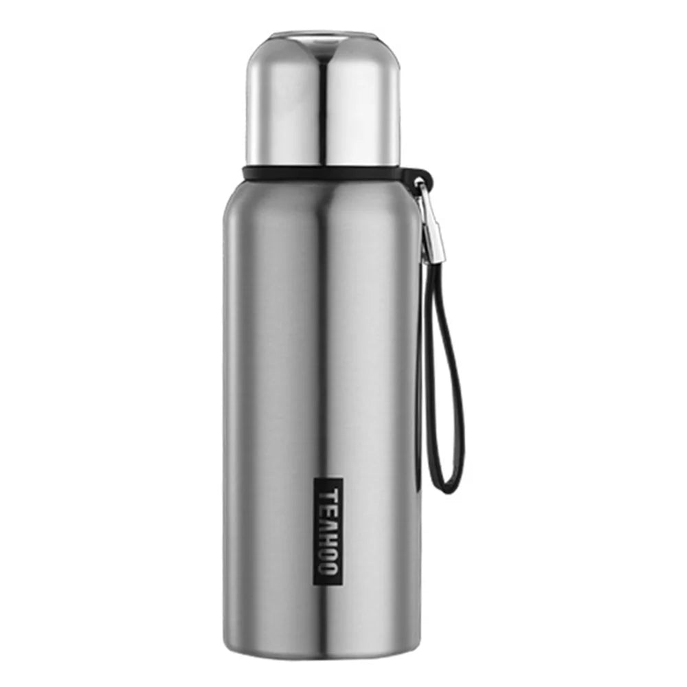 TEAHOO 600ML 316 Stainless Steel Insulated Cup Portable Water Bottle with Cloth Sleeve (BPA-Free, No FDA) - 1