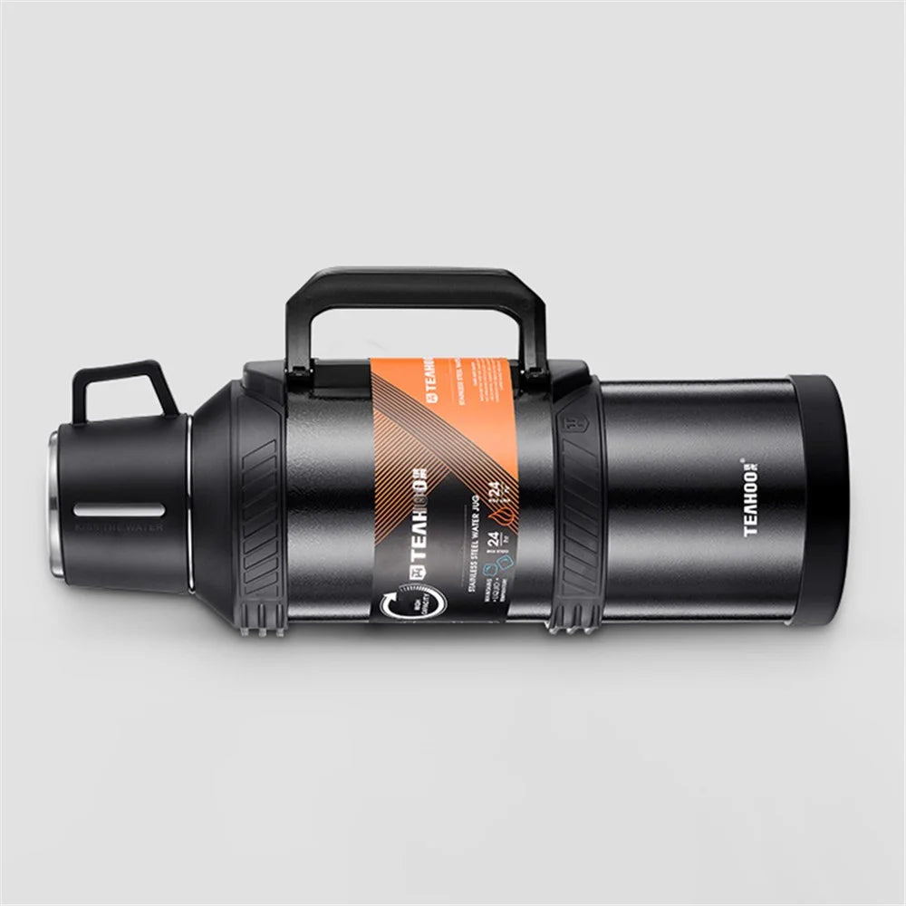 TEAHOO 3.0L Leak Proof 304 Stainless Steel Insulated Cup Water Bottle (BPA Free, No FDA) - Black - 7
