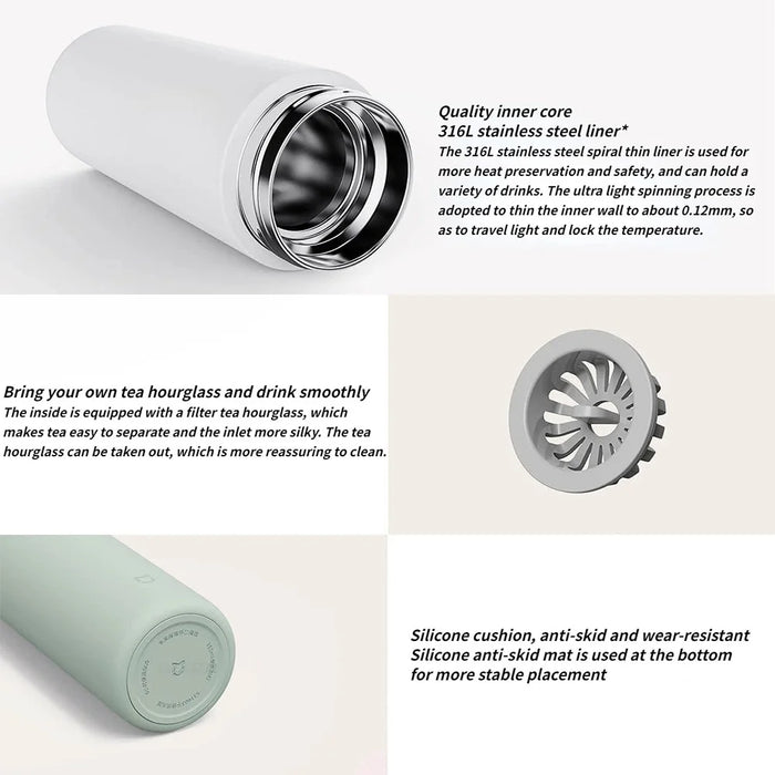 XIAOMI MIJIA MJKDB01PL 350ML Vacuum Cup Insulated Tumbler (Chinese Version) (No FDA, BPA-Free) - Black - 7