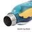 JUNSUNMAY 550ml Geometric Pattern 304 Stainless Steel Vacuum Insulated Water Bottle (BPA Free, No FDA) - Blue - 2