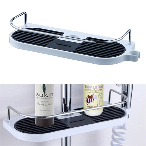 XNKJJ XNK-HSCJ Shower Rod Storage Rack Multifunctional Bathroom Organizer Shampoo Tray Shower Head Holder - 1