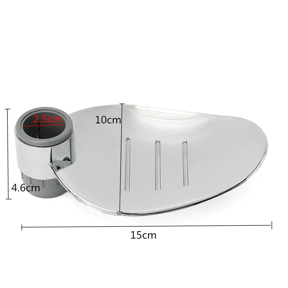 22-25mm Shower Rod Soap Dish Holder Bathroom Shower Rail Soap Tray Holder Rack - 2