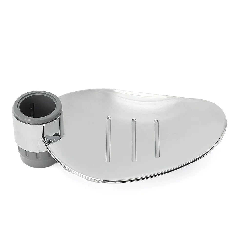 22-25mm Shower Rod Soap Dish Holder Bathroom Shower Rail Soap Tray Holder Rack - 3