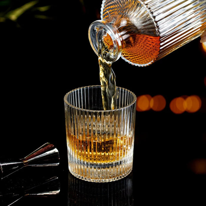 22163 6Pcs / Set 300ml Whiskey Wine Glasses Thicken Glass Transparent Cocktail Cups for Home Bar KTV Drinkware (BPA Free, No FDA) - 5