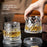 270ml Spinning Whiskey Glass Rotating Base 3D Embossed Pattern Crystal Glass Cup (BPA Free, No FDA) - Style A - 5