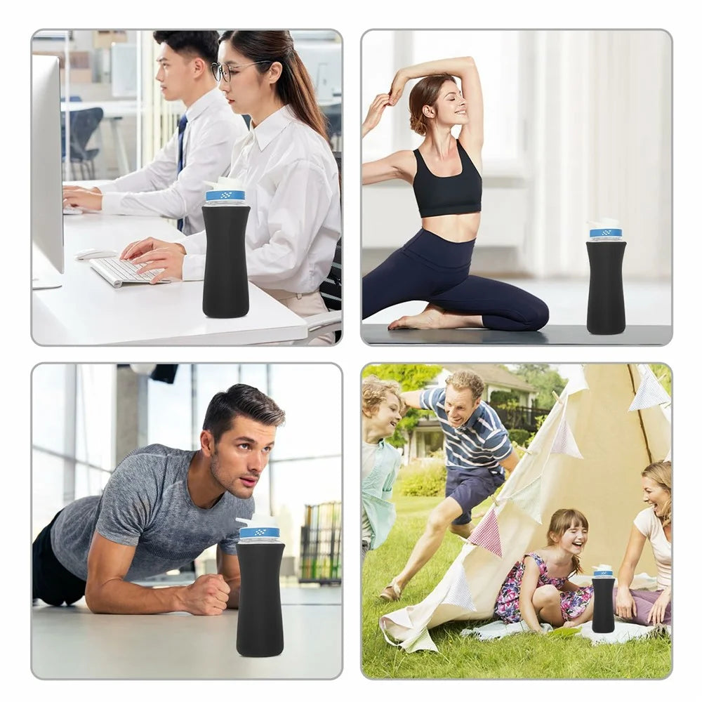 For Cirkul 22oz Water Bottle Protective Cover Moisture Absorbing Insulated Neoprene Sleeve - Black - 5