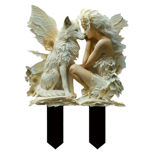 Fairy Bohemian Style Garden Stake Acrylic Garden Ground Plug Statue Waterproof Scene Decoration - 1
