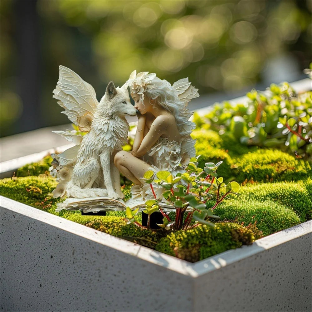 Fairy Bohemian Style Garden Stake Acrylic Garden Ground Plug Statue Waterproof Scene Decoration - 4