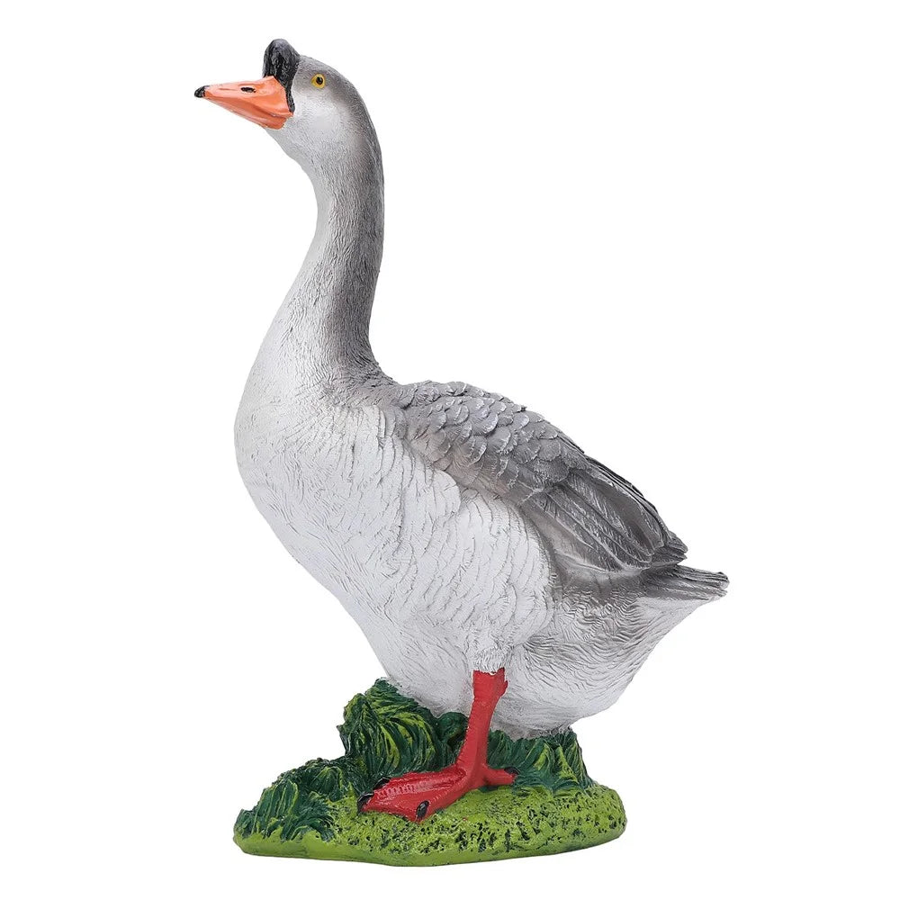 Resin Goose Ornament Garden Courtyard Balcony Waterscape Decoration Goose Sculpture - Grey - 1