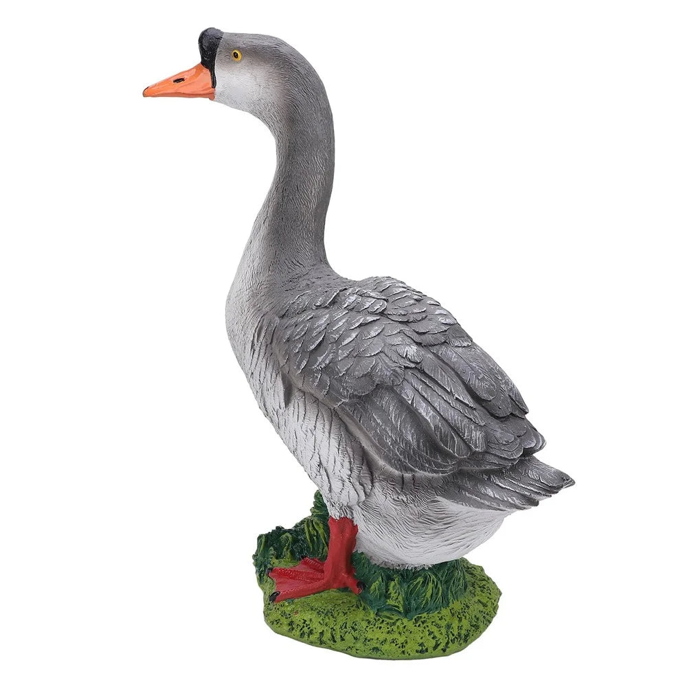 Resin Goose Ornament Garden Courtyard Balcony Waterscape Decoration Goose Sculpture - Grey - 4