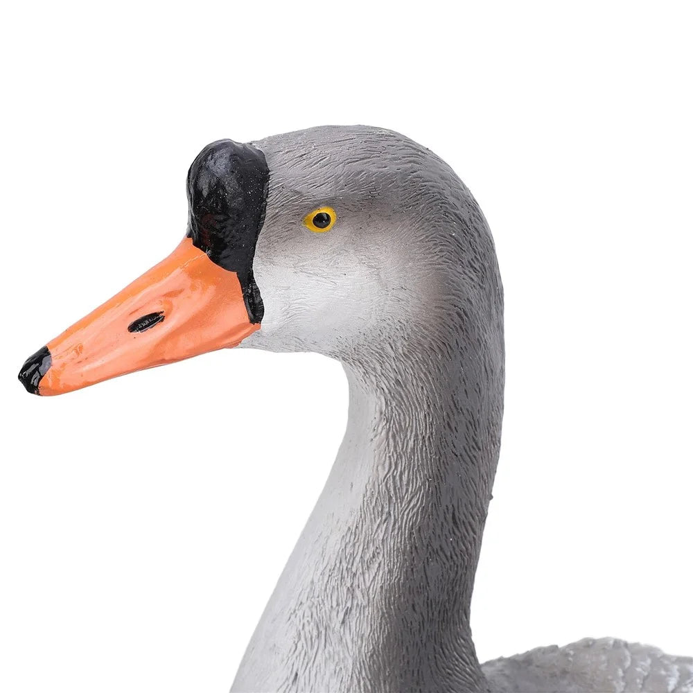 Resin Goose Ornament Garden Courtyard Balcony Waterscape Decoration Goose Sculpture - Grey - 6