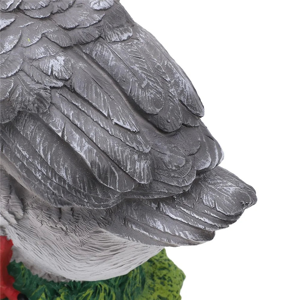 Resin Goose Ornament Garden Courtyard Balcony Waterscape Decoration Goose Sculpture - Grey - 7