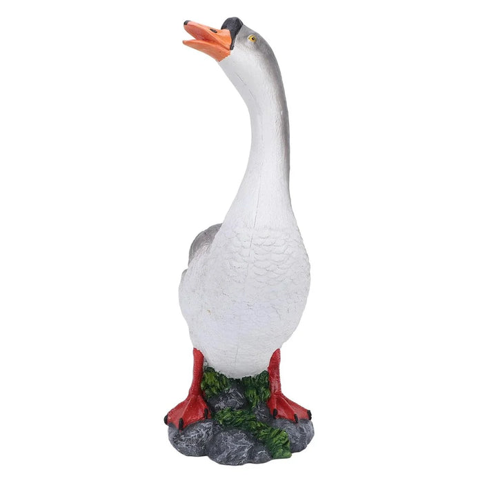 Resin Craft Goose Ornament Garden Courtyard Balcony Waterscape Goose Sculpture Decoration - Grey - 5