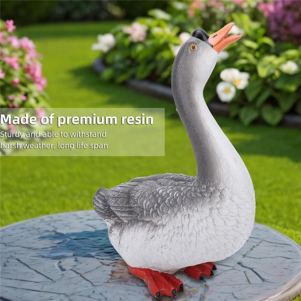 Goose Ornament Garden Courtyard Balcony Waterscape Resin Craft Goose Sculpture Decoration - 5