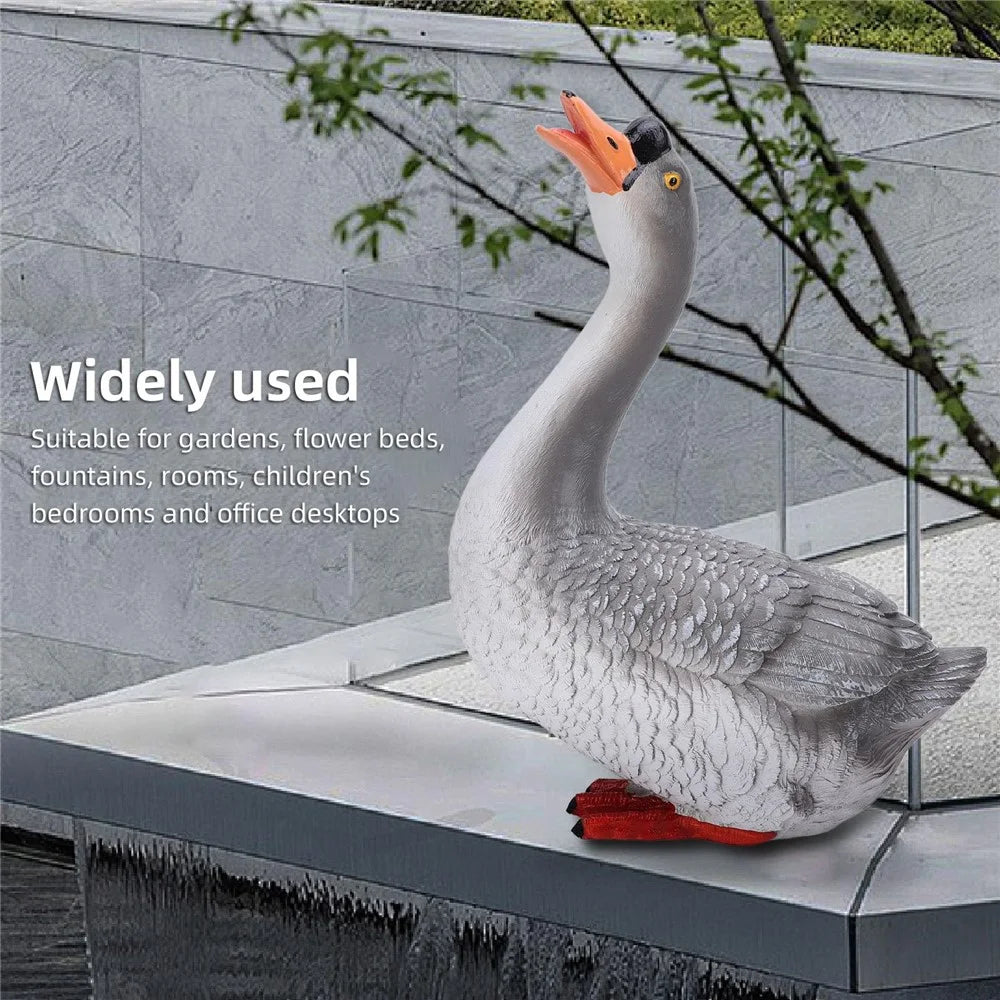 Goose Ornament Garden Courtyard Balcony Waterscape Resin Craft Goose Sculpture Decoration - 6