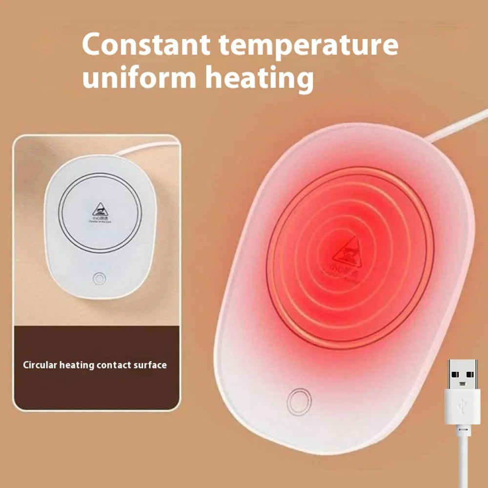 Smart Ceramic Coffee Mug Gift Set 55-Degree Constant Temperature Heating Coaster Warmer Milk Heater, USB Plug-in - Green - 4