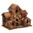 Outdoor Wooden Bird House Feeder Hanging Decor Countryside Nesting Box Birdfeeder - Dark Brown - 1