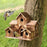 Outdoor Wooden Bird House Feeder Hanging Decor Countryside Nesting Box Birdfeeder - Dark Brown - 2