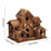 Outdoor Wooden Bird House Feeder Hanging Decor Countryside Nesting Box Birdfeeder - Dark Brown - 6