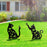 2Pcs Creative Iron Art Garden Ornaments Hollow Cat Landscape Lawn Insert Decoration - 3